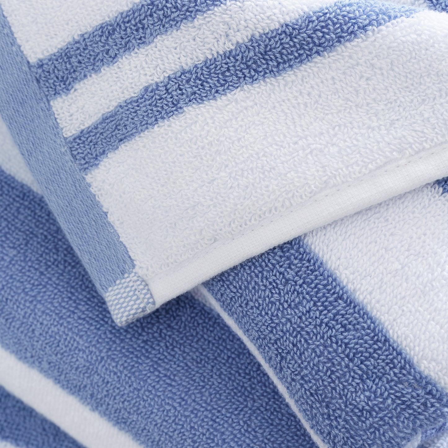 REVERSIBLE STRIPE JACQUARD TOWEL BLUE