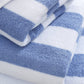 REVERSIBLE STRIPE JACQUARD TOWEL BLUE