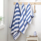 REVERSIBLE STRIPE JACQUARD TOWEL BLUE