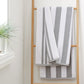 REVERSIBLE STRIPE JACQUARD TOWEL GREY