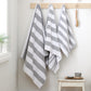 REVERSIBLE STRIPE JACQUARD TOWEL GREY