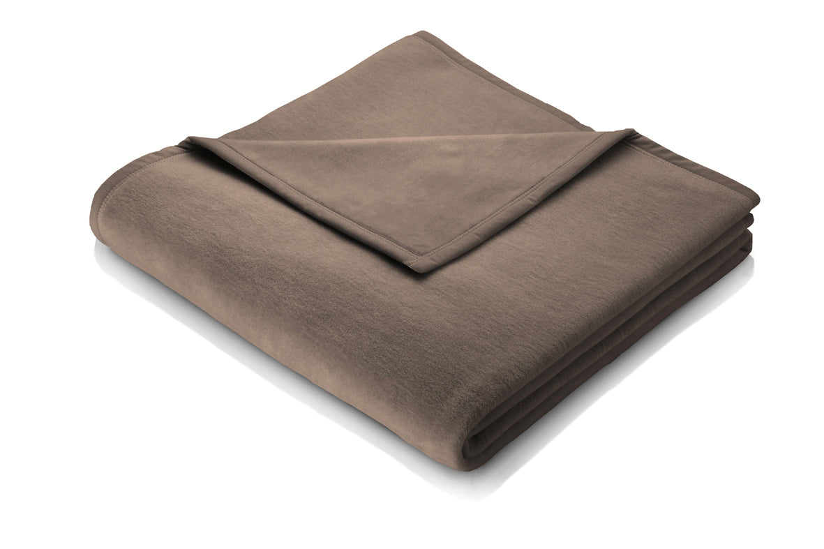 Biederlack Cotton Rich plain Taupe Throw