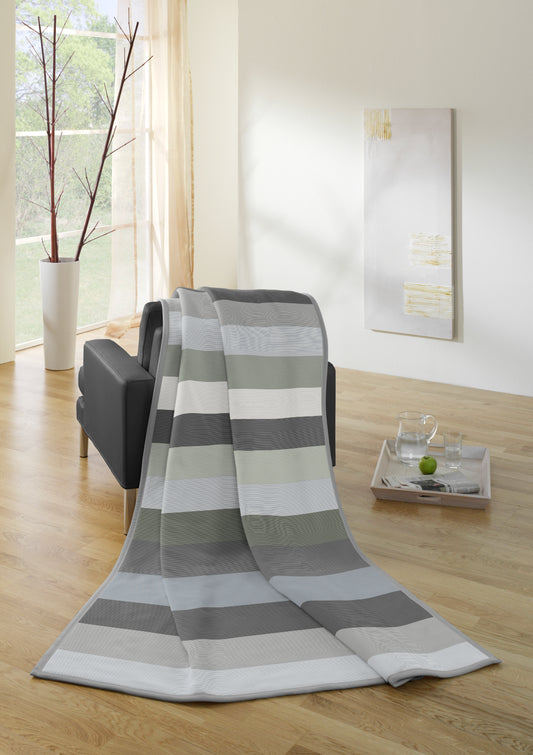 Biederlack Cotton Home Blanket Smooth Grey