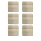 DENBY COLOURS NATURAL 6PC COASTERS