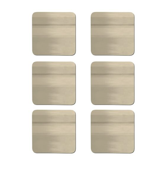 DENBY COLOURS NATURAL 6PC COASTERS