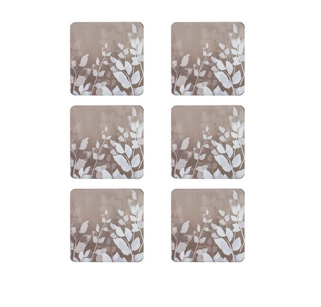 DENBY COLOURS NATURAL FOLIAGE COASTERS SET OF 6