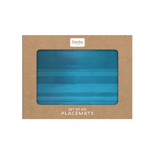 DENBY COLOURS TURQUOISE 6PC PLACEMATS