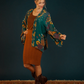 Powder Trailing Wisteria Kimono Jacket - Teal