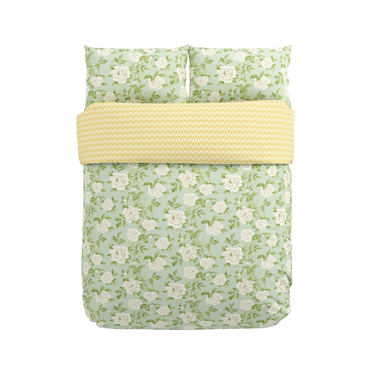 Summer Peony  Cover Set Light Green