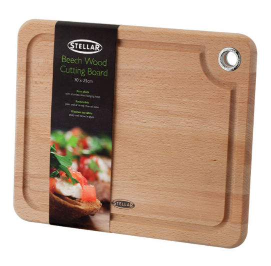 Stellar Kitchen, 30 x 25 x 2cm Beech Cutting Board