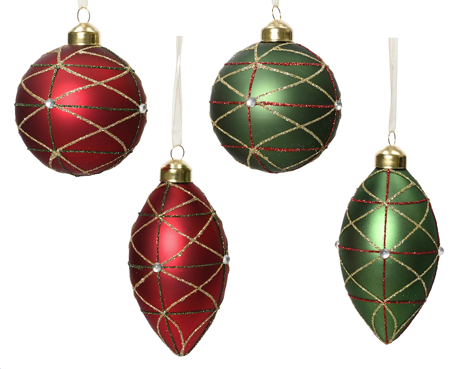 Christmas Baubles | Red Christmas Decorations | Cois na hAbhann