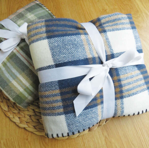 Tweed Blanket 127x152 Blue