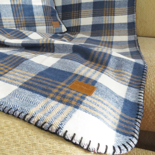 Tweed Blanket 127x152 Blue