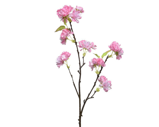 Soft Pink Blossom peach on stem polyester H76cm